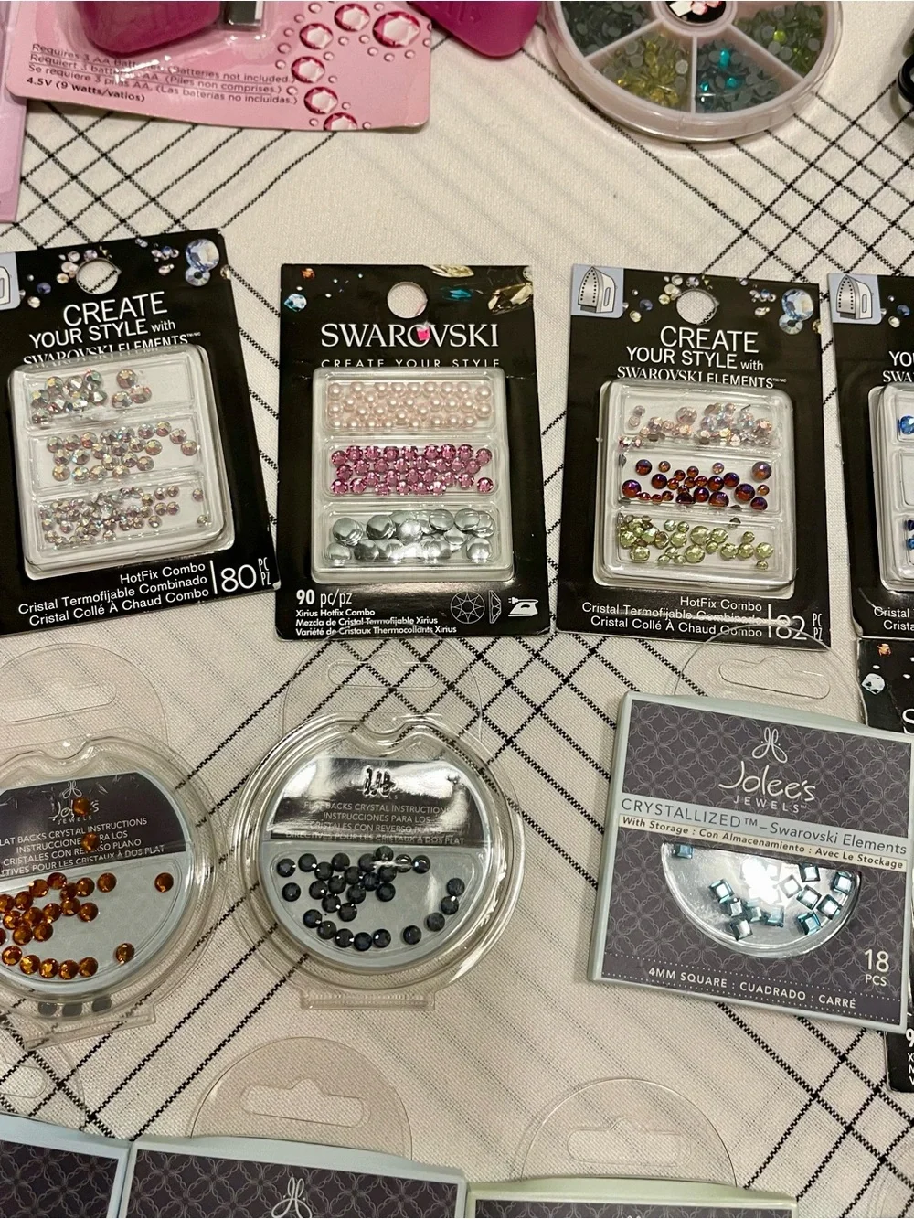 HOT FIX SWAROVSKI CRYSTALS AND TOOLS BUNDLE  MIXED COLORS NEW/SEALED